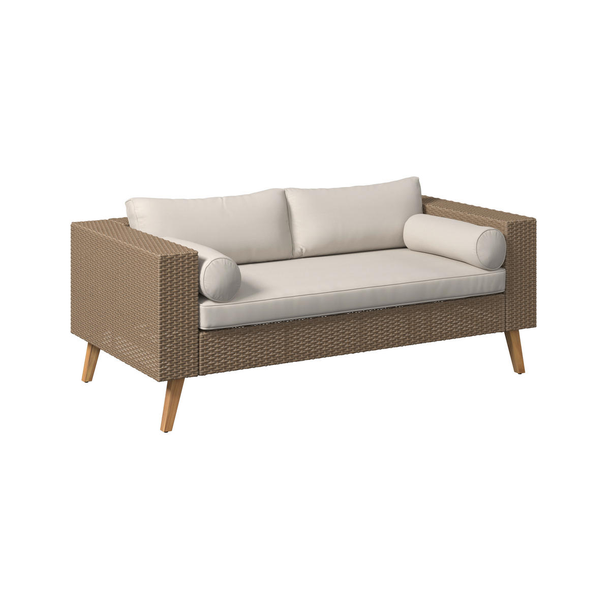 GARTENSET  - Beige, Natur, Textil/Metall (165,5/64/86cm) - Ambia Garden