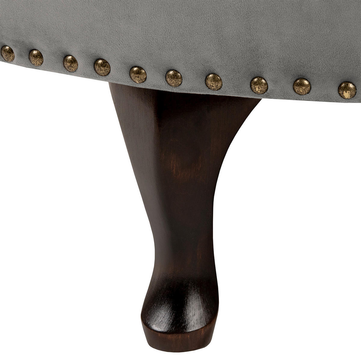 HOCKER Textil Grau  - Braun/Grau, Design, Holz/Textil (80/45/80cm) - Livetastic