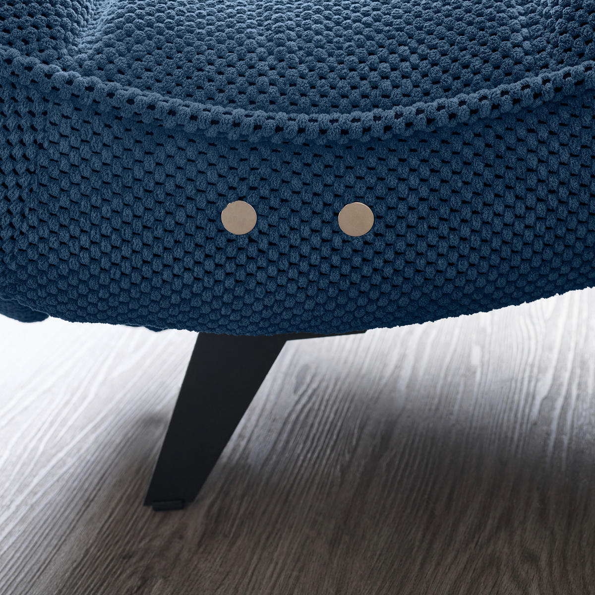 RELAXLIEGE in Webstoff Royalblau  - Royalblau/Schwarz, Design, Textil/Metall (75/158-178/58-86cm) - Welnova