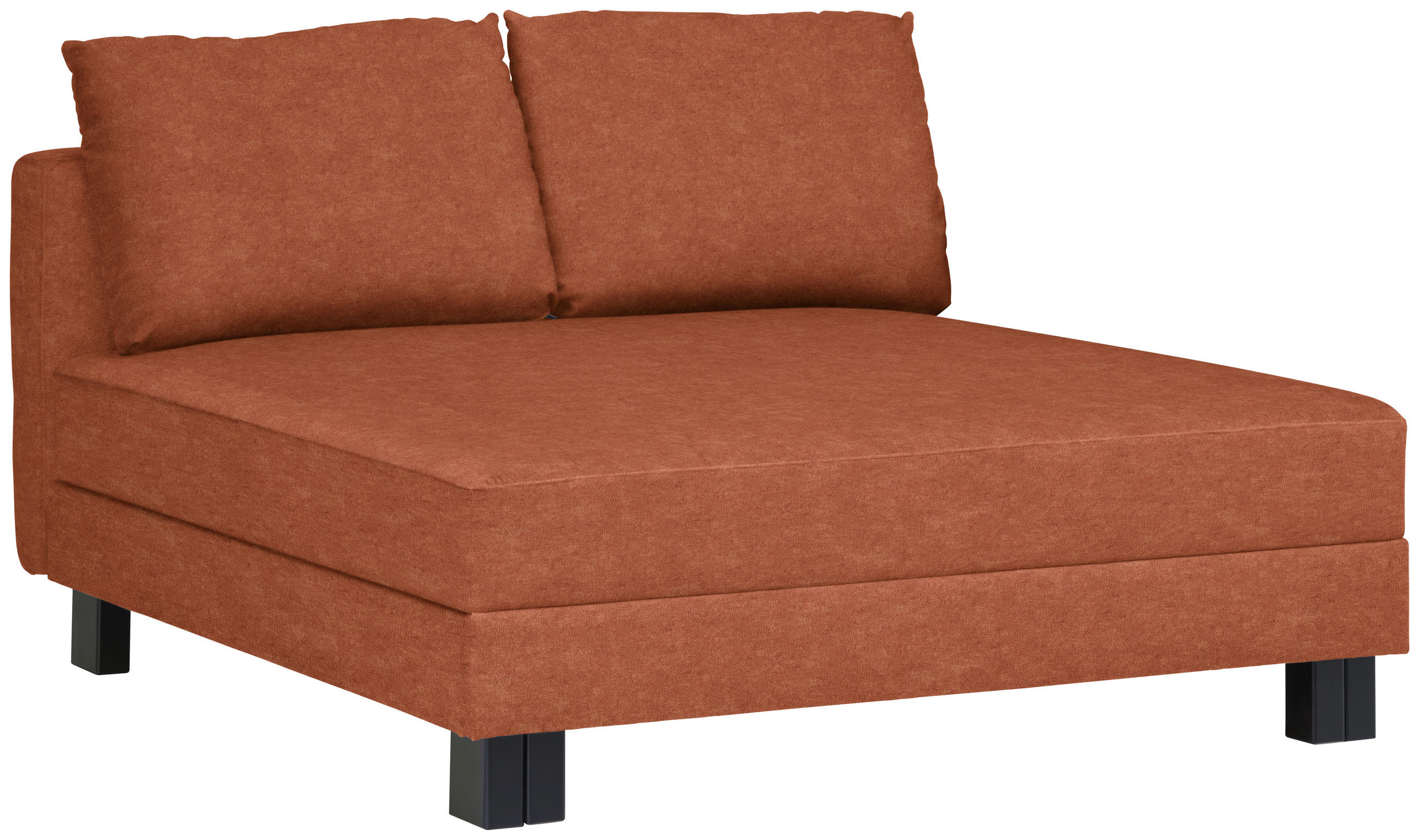 LIEGE  in Velours Rostfarben  - Eiche dunkel/Rostfarben, MODERN, Holz/Textil (137/72/155cm) - Joka