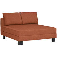 LIEGE  in Velours Rostfarben  - Eiche dunkel/Rostfarben, MODERN, Holz/Textil (137/72/155cm) - Joka