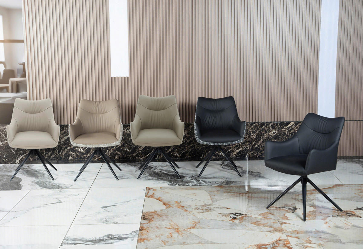 NASLANJAČ, kovina, usnje črna  - črna, Moderno, kovina/usnje (57/86,5/61,5cm) - Novel