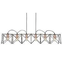 HÄNGELEUCHTE Anthea 110/19/145 cm   - Schwarz/Kupferfarben, Design, Metall (110/19/145cm) - Searchlight