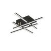 LED-DECKENLEUCHTE 45,5/45,5/8,5 cm   - Chromfarben/Schwarz, Design, Kunststoff/Metall (45,5/45,5/8,5cm)