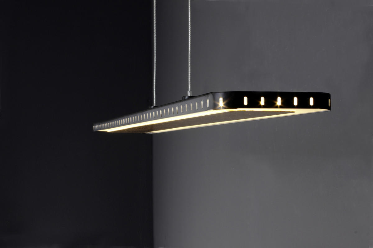 LED-HÄNGELEUCHTE Solaris 70/12/120 cm   - Goldfarben/Schwarz, Design, Metall (70/12/120cm)