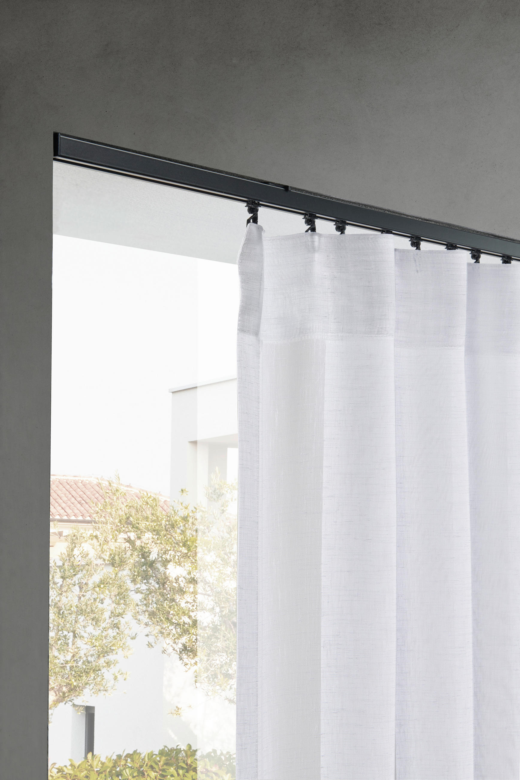 VORHANGSCHIENE - Schwarz, Basics, Metall (200cm) - Homeware