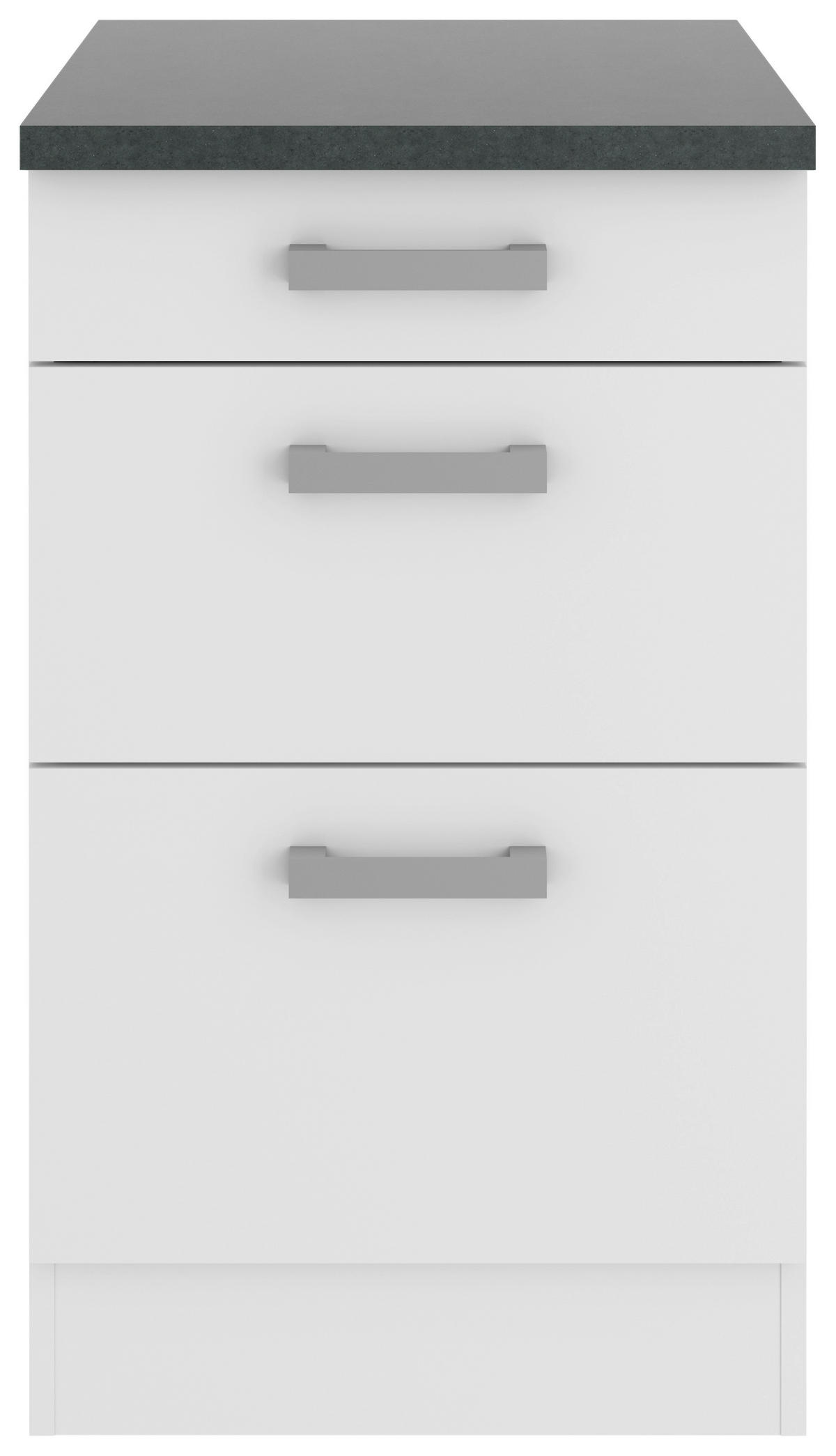 KÜCHENUNTERSCHRANK 50/84,8/60 cm  in Weiß  - Anthrazit/Buchefarben, Basics, Holzwerkstoff/Metall (50/84,8/60cm) - Optifit