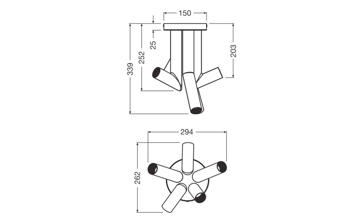 DECKENLEUCHTE    29,4/26,2/33,9 cm  - KONVENTIONELL, Metall (29,4/26,2/33,9cm) - Ledvance