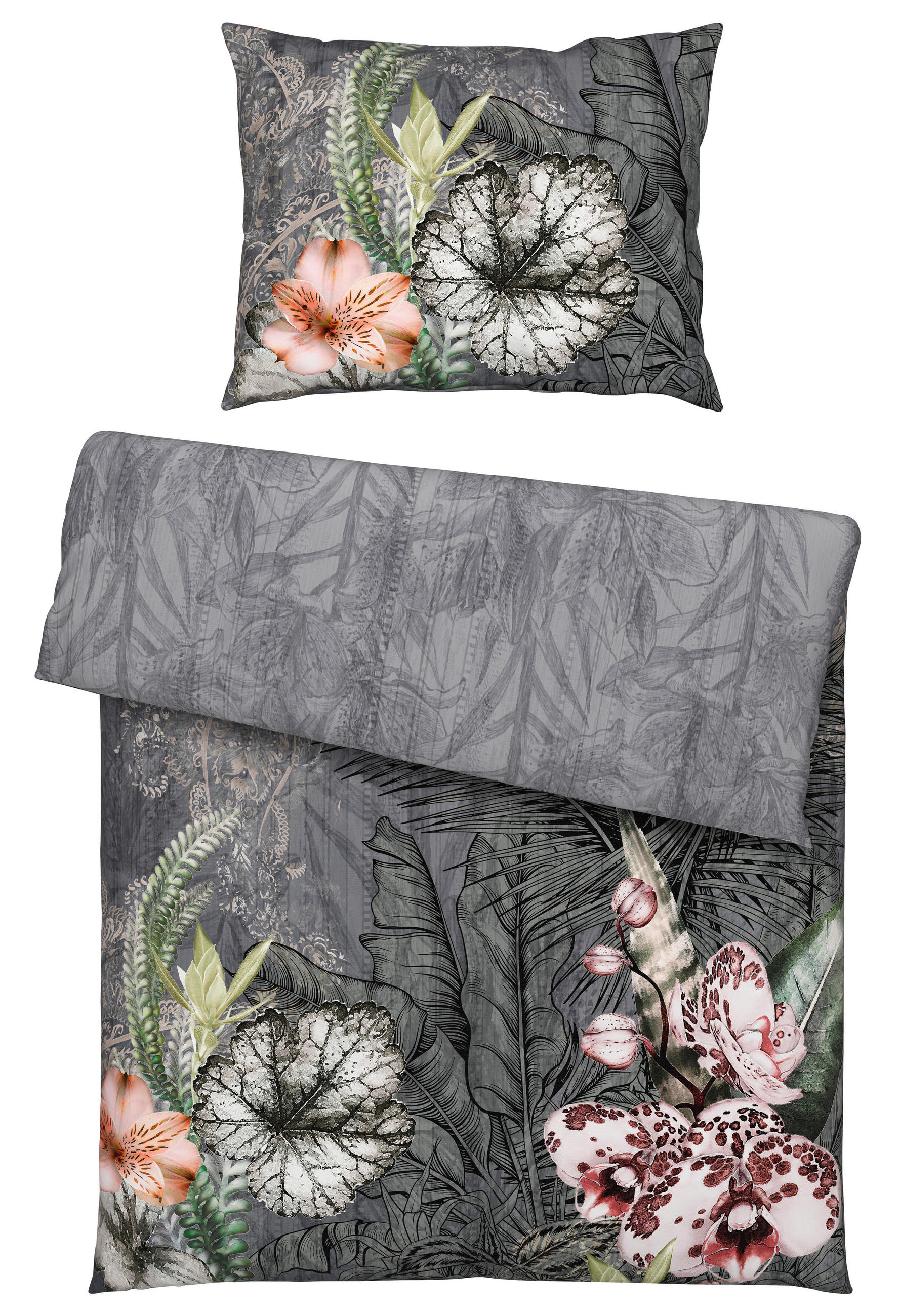 WENDEBETTWÄSCHE Renforcé 140/200 cm  - Grau, Textil (140/200cm) - Esposa