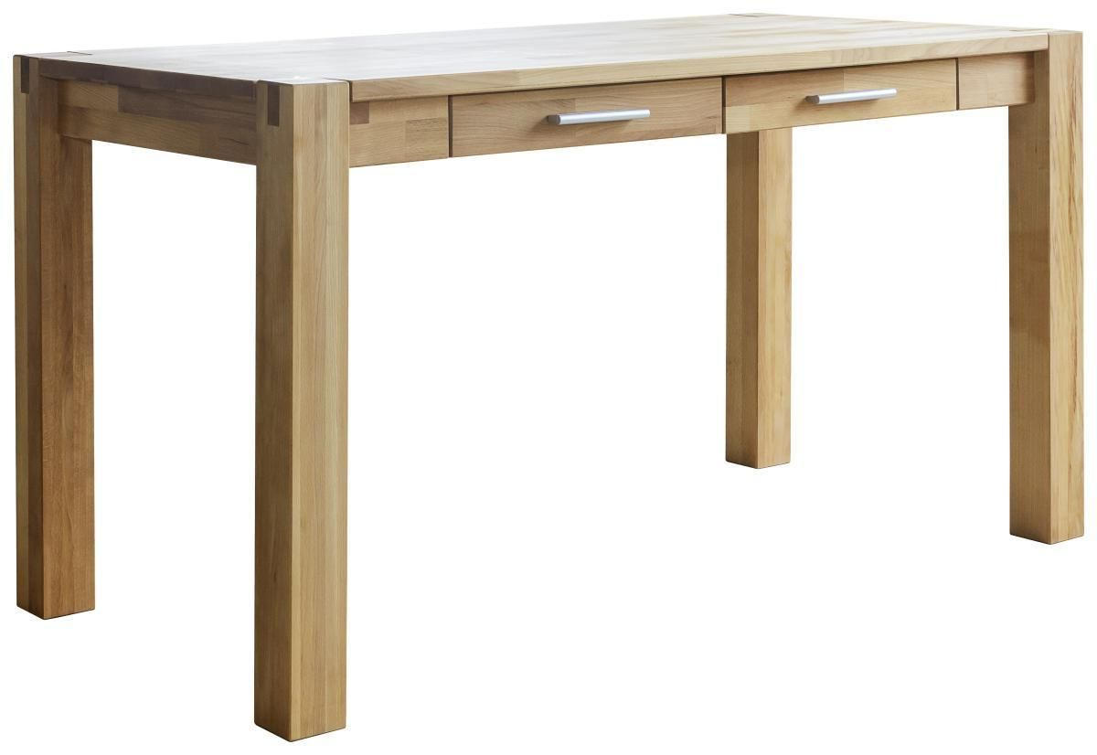 PÍSACÍ STÔL, farba buka, 140/70/76 cm - farba buka/hliníková, Natur, drevo/plast (140/70/76cm) - Livetastic