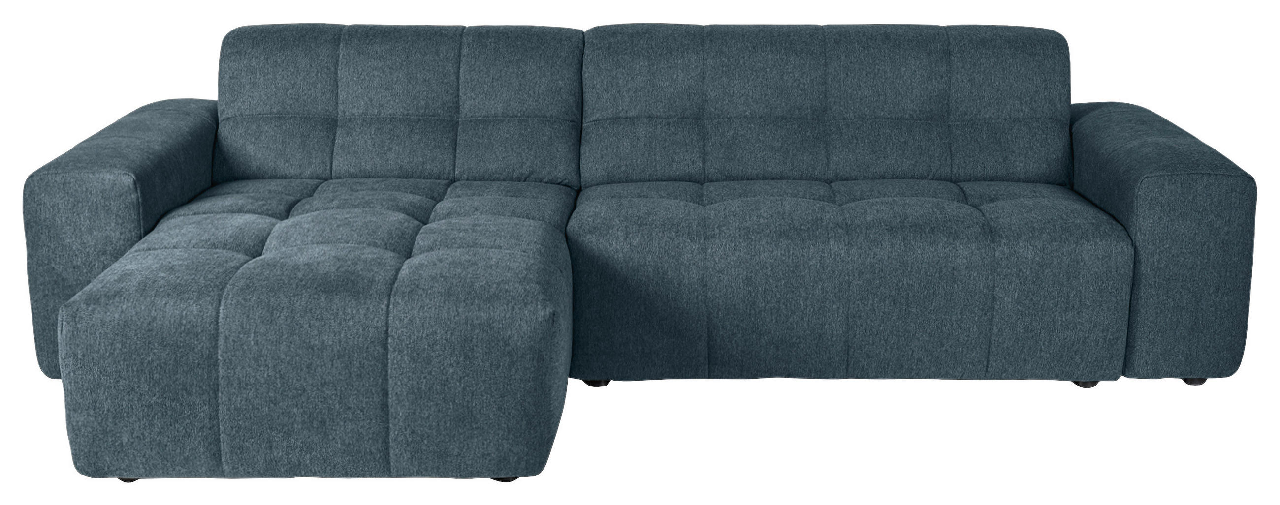 ECKSOFA Petrol Webstoff  - Petrol/Schwarz, KONVENTIONELL, Kunststoff/Textil (301/160cm) - Carryhome