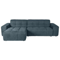 ECKSOFA Petrol Webstoff  - Petrol/Schwarz, KONVENTIONELL, Kunststoff/Textil (295/157cm) - Carryhome