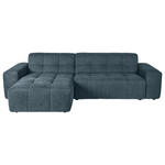 ECKSOFA Petrol Webstoff  - Petrol/Schwarz, KONVENTIONELL, Kunststoff/Textil (301/160cm) - Carryhome