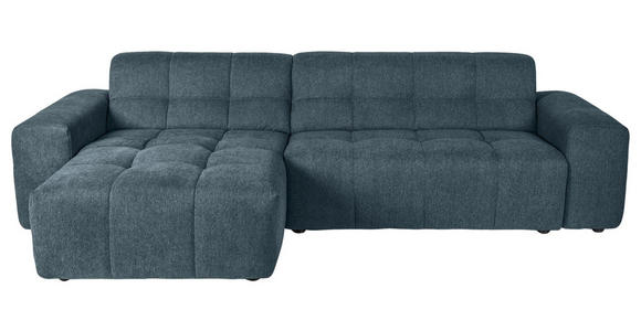ECKSOFA Petrol Webstoff  - Petrol/Schwarz, KONVENTIONELL, Kunststoff/Textil (301/160cm) - Carryhome