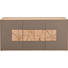 SIDEBOARD Kerneiche vollmassiv gebürstet, gewachst, lackiert, matt Eichefarben, Fango - Fango/Eichefarben, Design, Glas/Holz (175/80,5/49cm) - Valnatura