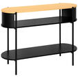 KONSOLENTISCH Naturfarben, Schwarz  - Schwarz/Naturfarben, Trend, Holzwerkstoff/Metall (100/39/76cm) - Xora