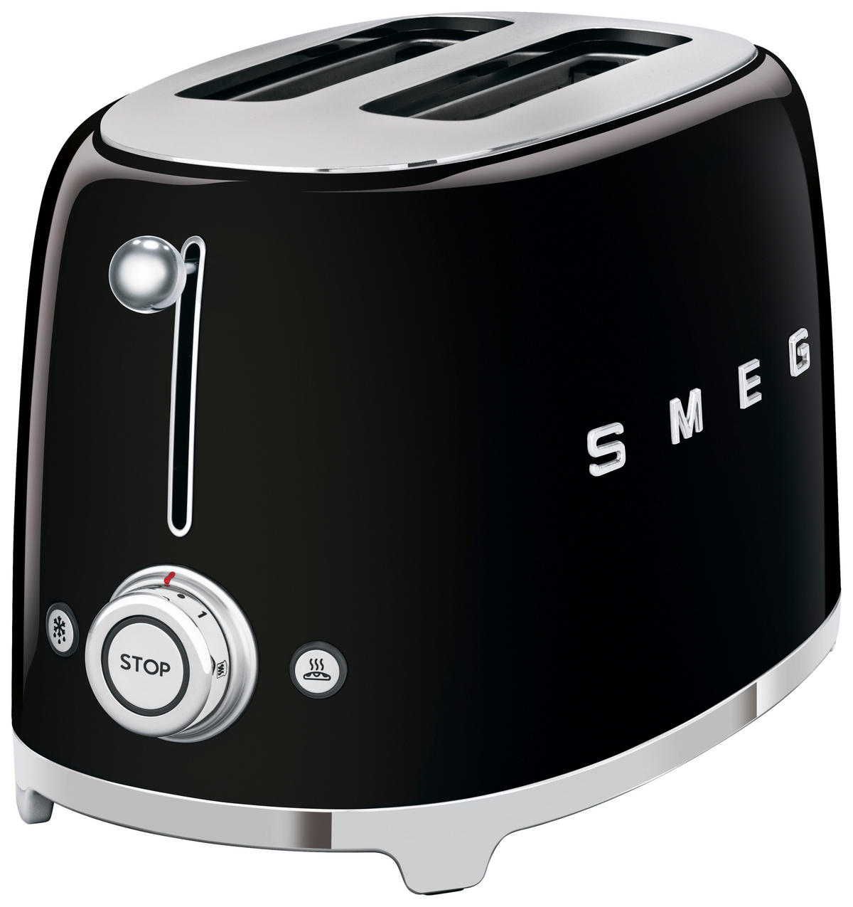 TOASTER  - Schwarz Hochglanz, Basics, Metall (31/20/20cm) - SMEG