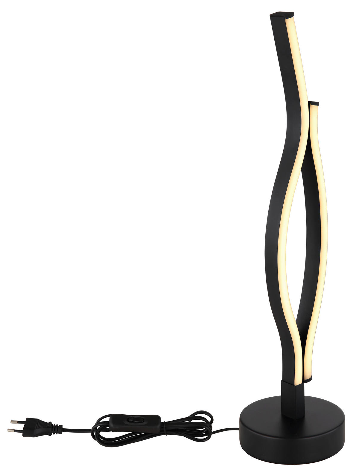 LED-TISCHLEUCHTE 12/47 cm   - Schwarz/Weiß, Design, Kunststoff/Metall (12/47cm) - Globo