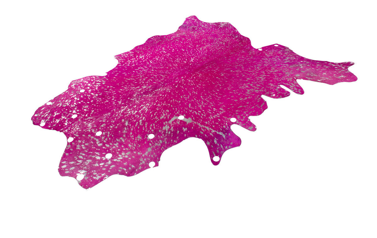 FLACHWEBETEPPICH Glam 410 Violett / Silber Silberfarben, Violett  - Silberfarben/Violett, KONVENTIONELL, Leder (1.35qm)
