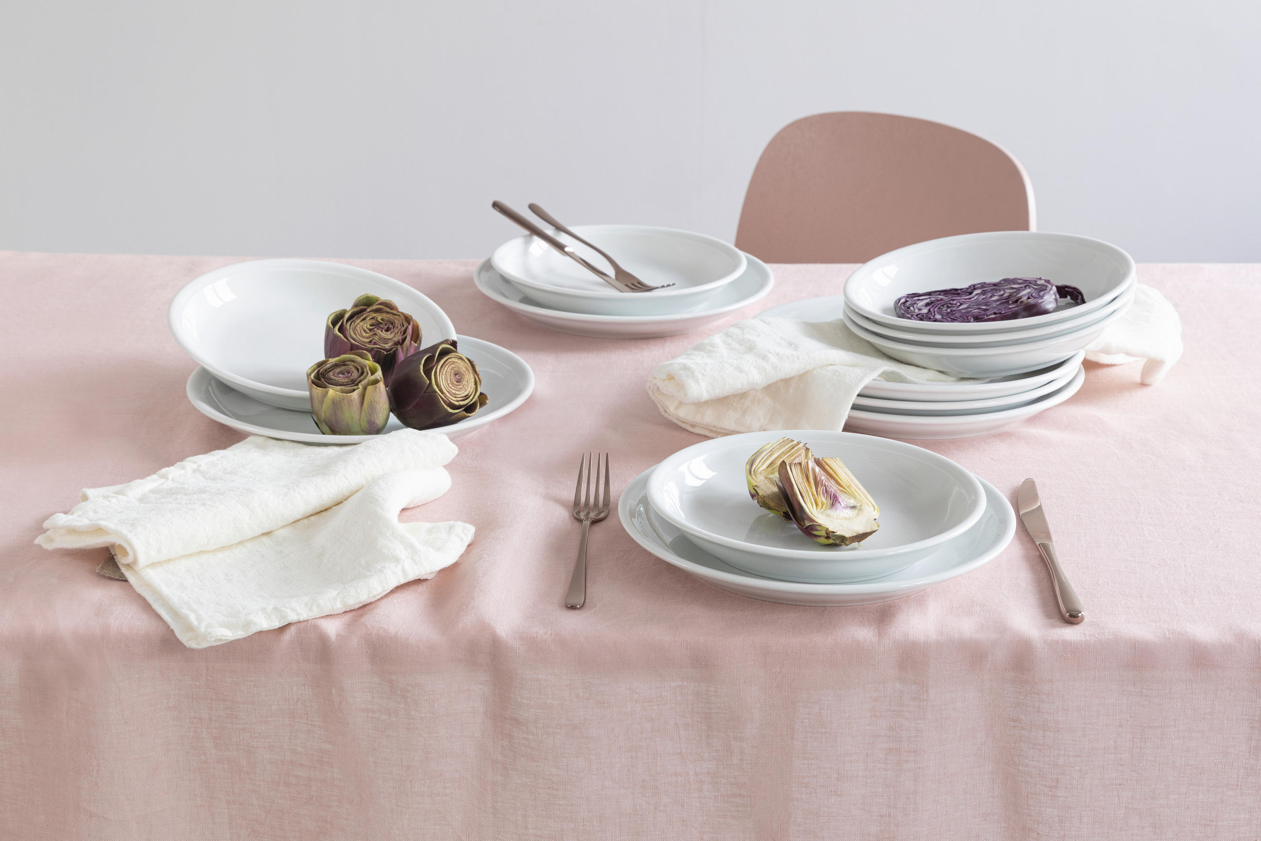 TAFELSERVICE Weiß 12-teilig Trend weiß  - Weiß, Basics, Keramik (31,6/28,2/31,6cm) - Thomas