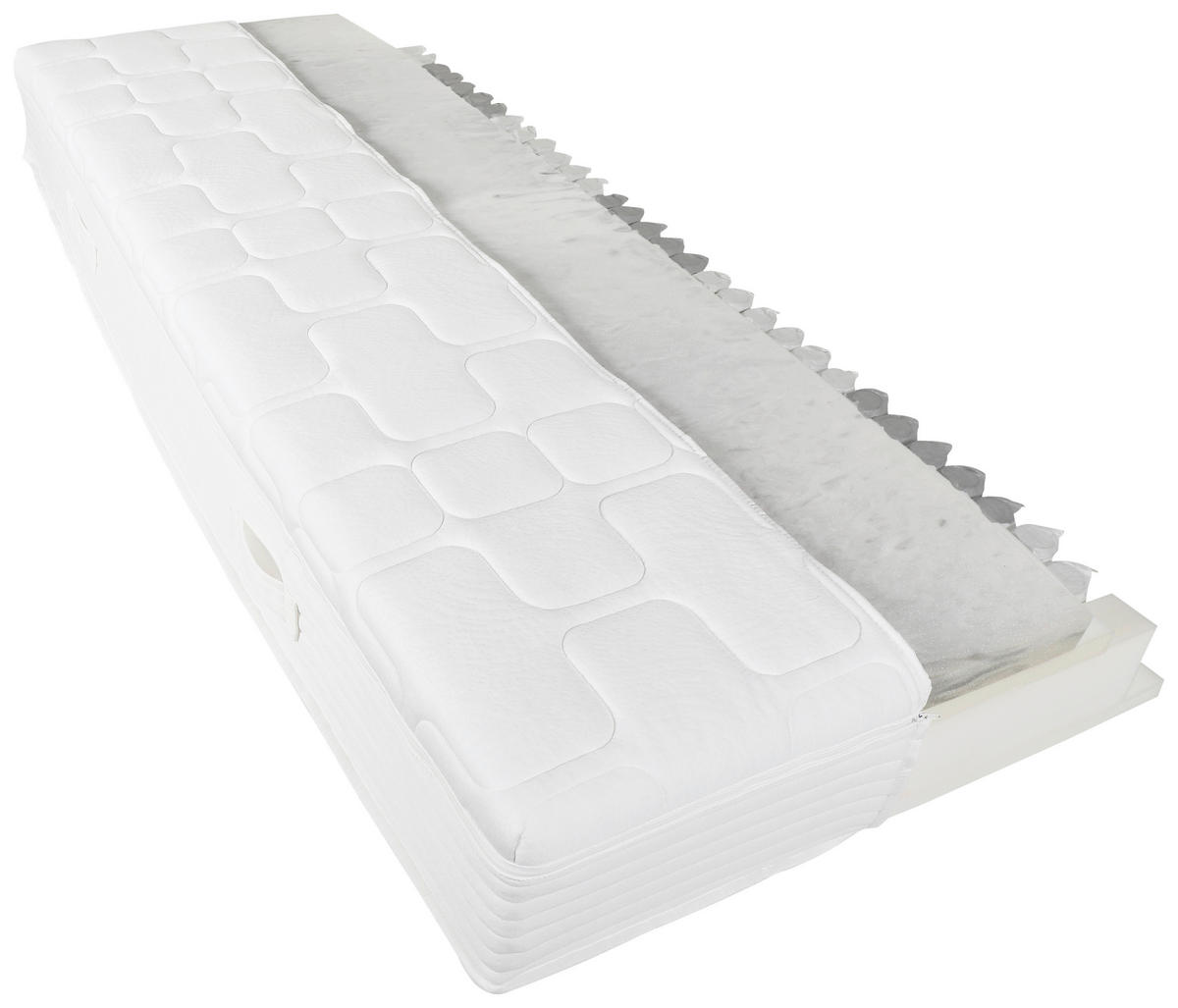 BOXSPRINGMATRATZE inkl. Topper - Weiß, Basics, Textil (80/200cm) - Xora