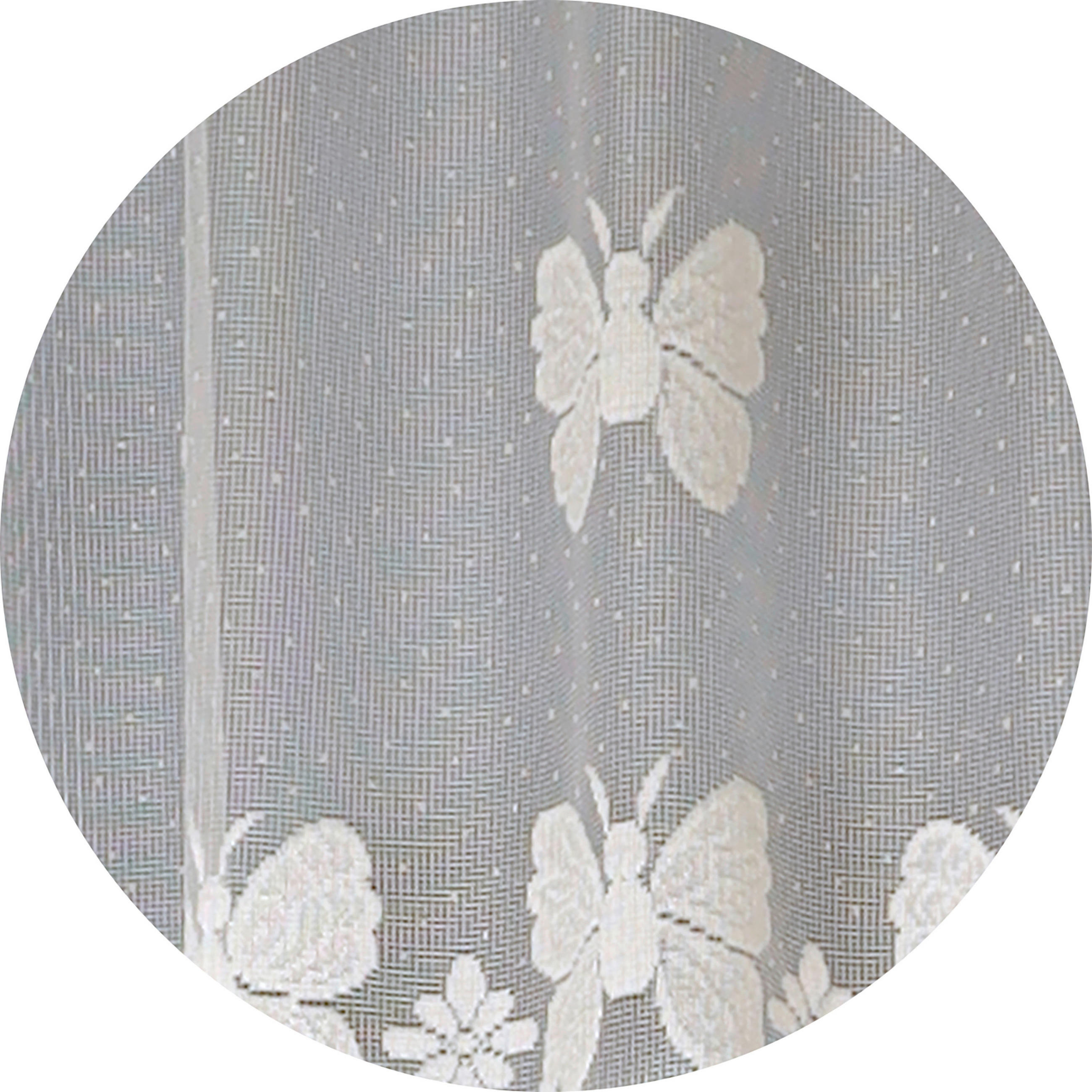 KURZGARDINENSET   160/90 cm   - Weiß, KONVENTIONELL, Textil (160/90cm)