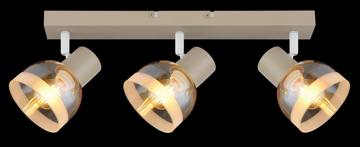 STRAHLER Kairo 41/10/14 cm  - Sandfarben/Orange, Design, Glas/Metall (41/10/14cm) - Globo