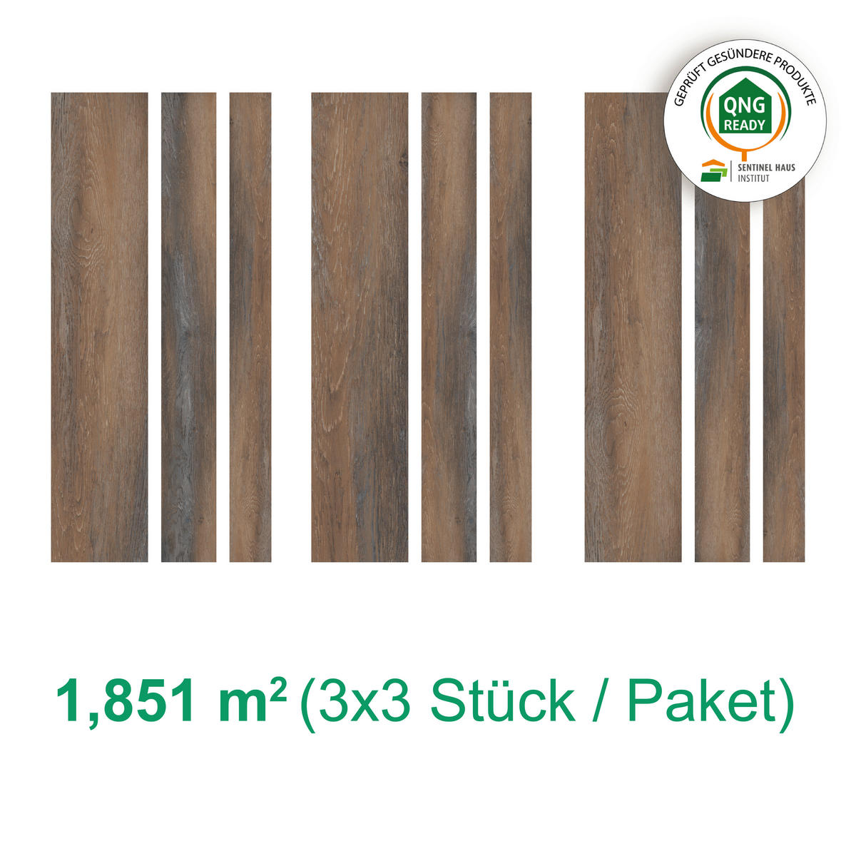 DESIGNBODEN  per  m² - Eichefarben, Basics, Kunststoff (121/25/0.75cm)