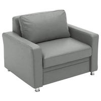 SCHLAFSESSEL Chenille Grau  - Alufarben/Grau, Konventionell, Textil/Metall (106/90/100cm) - Beldomo Style