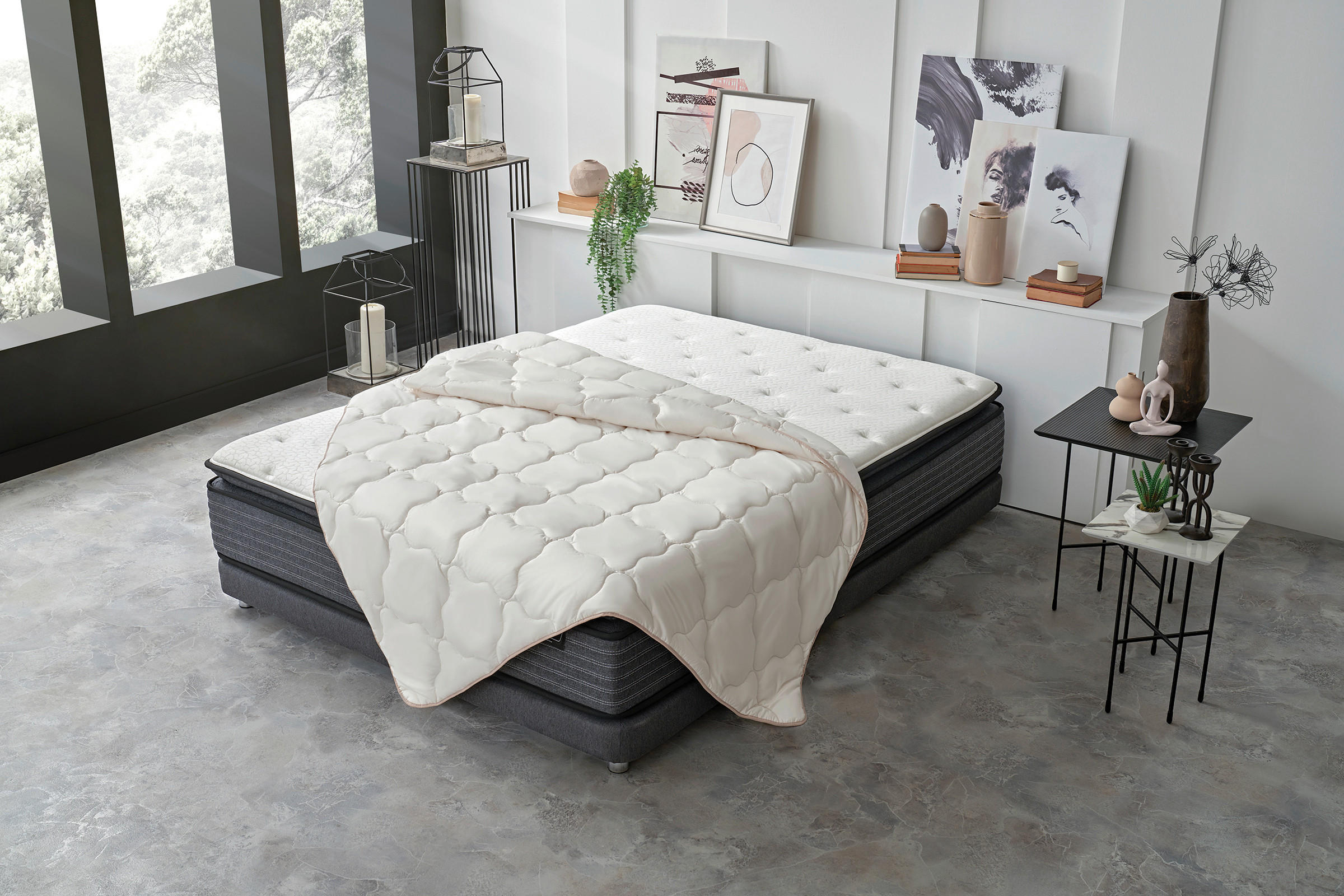 BETTDECKE - Weiß, Basics, Textil (200/200/17,33cm) - Yatas
