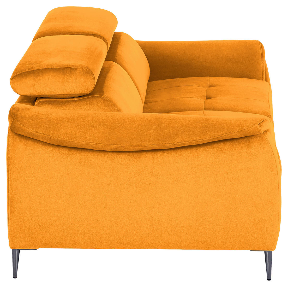 SCHLAFSOFA in Textil Gelb  - Chromfarben/Gelb, Design, Textil/Metall (203/77-98/103cm) - MID.YOU