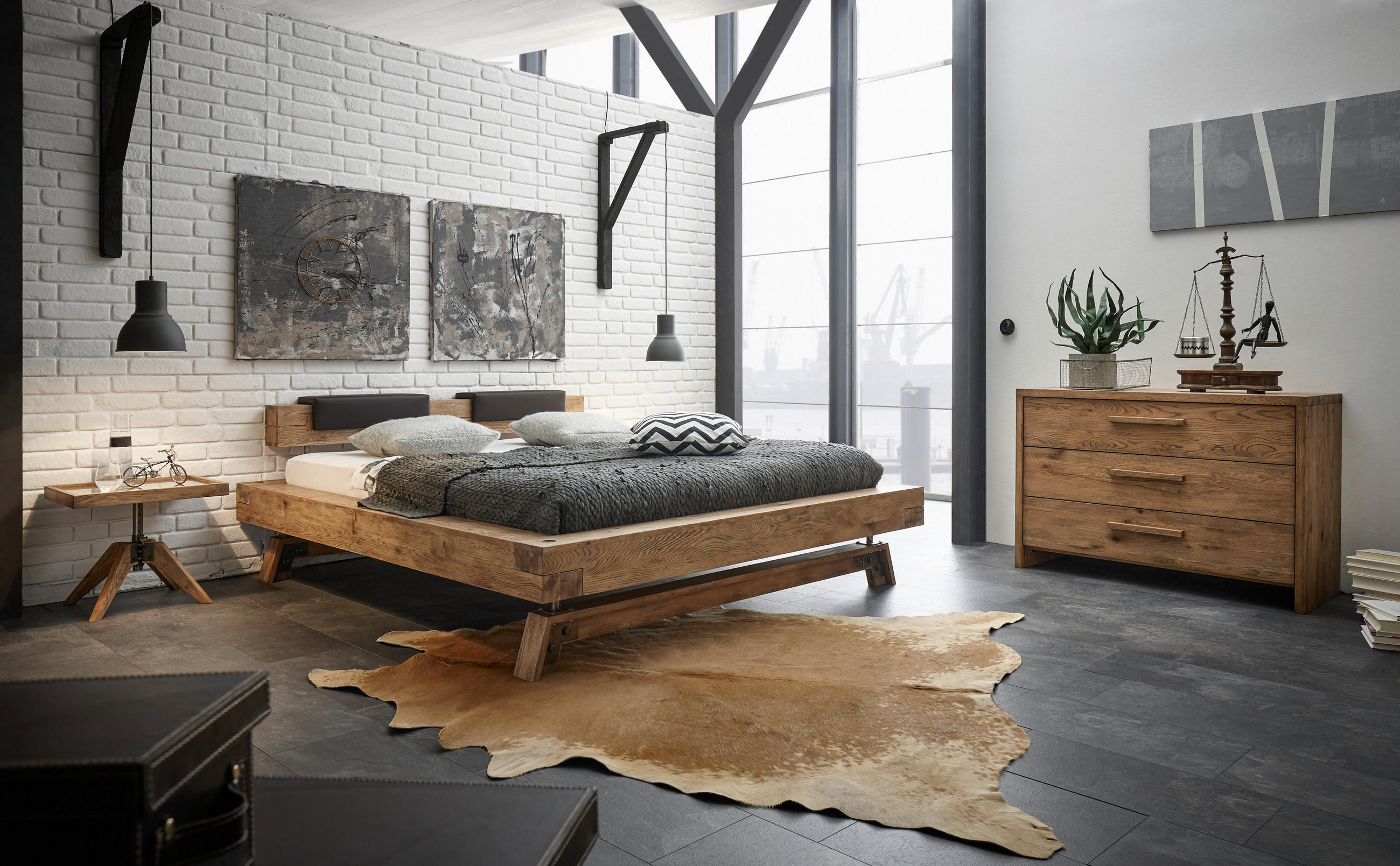 BETT 140/200 cm  in Eichefarben  - Eichefarben, KONVENTIONELL, Holz (140/200cm) - Hasena