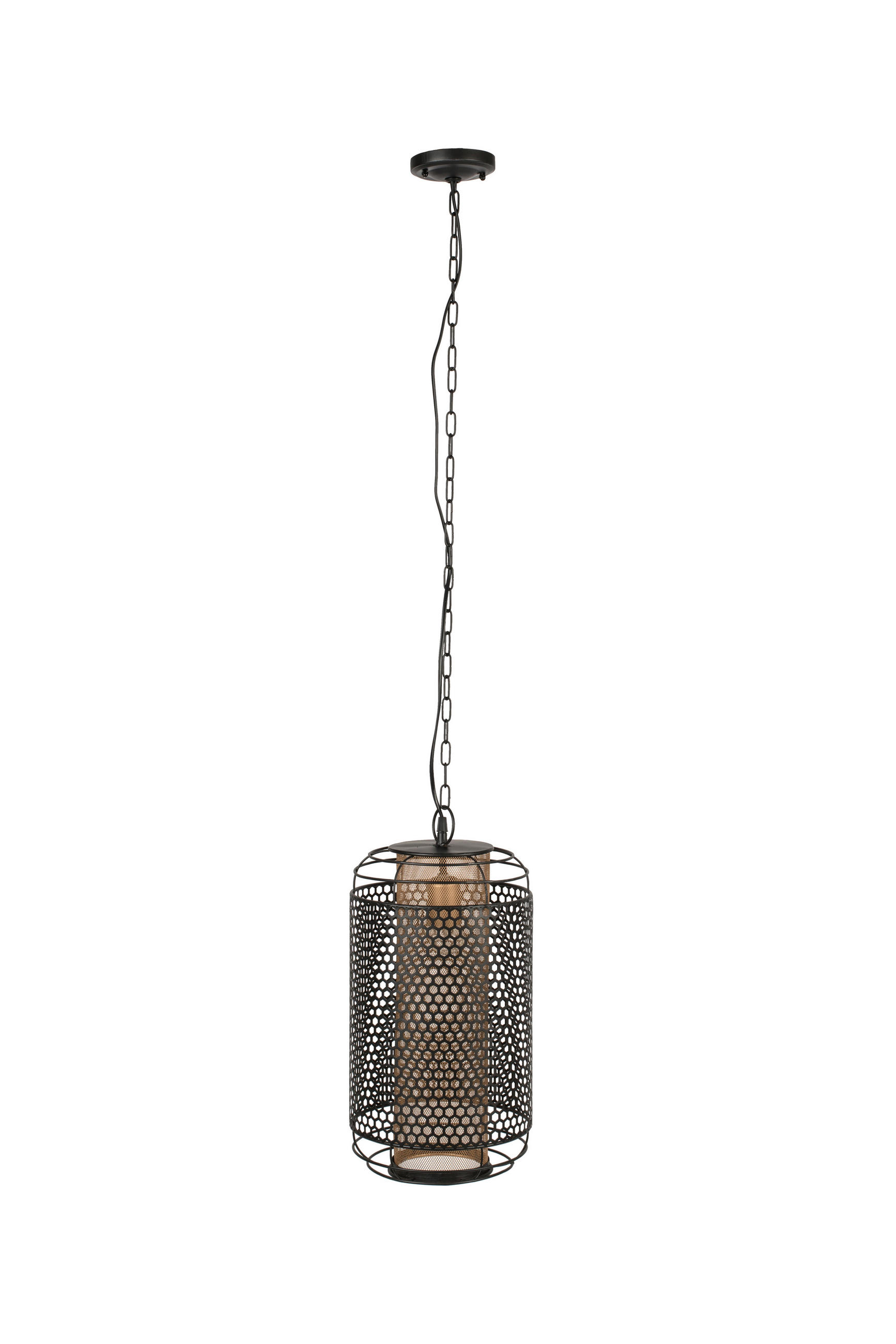 HÄNGELEUCHTE 25,5/200 cm  - Messingfarben/Schwarz, LIFESTYLE, Metall (25,5/200cm) - Zuiver