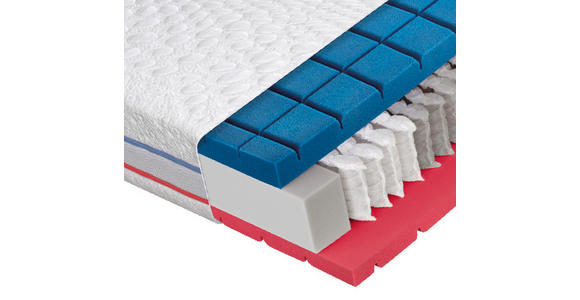 TASCHENFEDERKERNMATRATZE 90/200 cm - Weiß, Basics, Textil (90/200cm) - Dieter Knoll