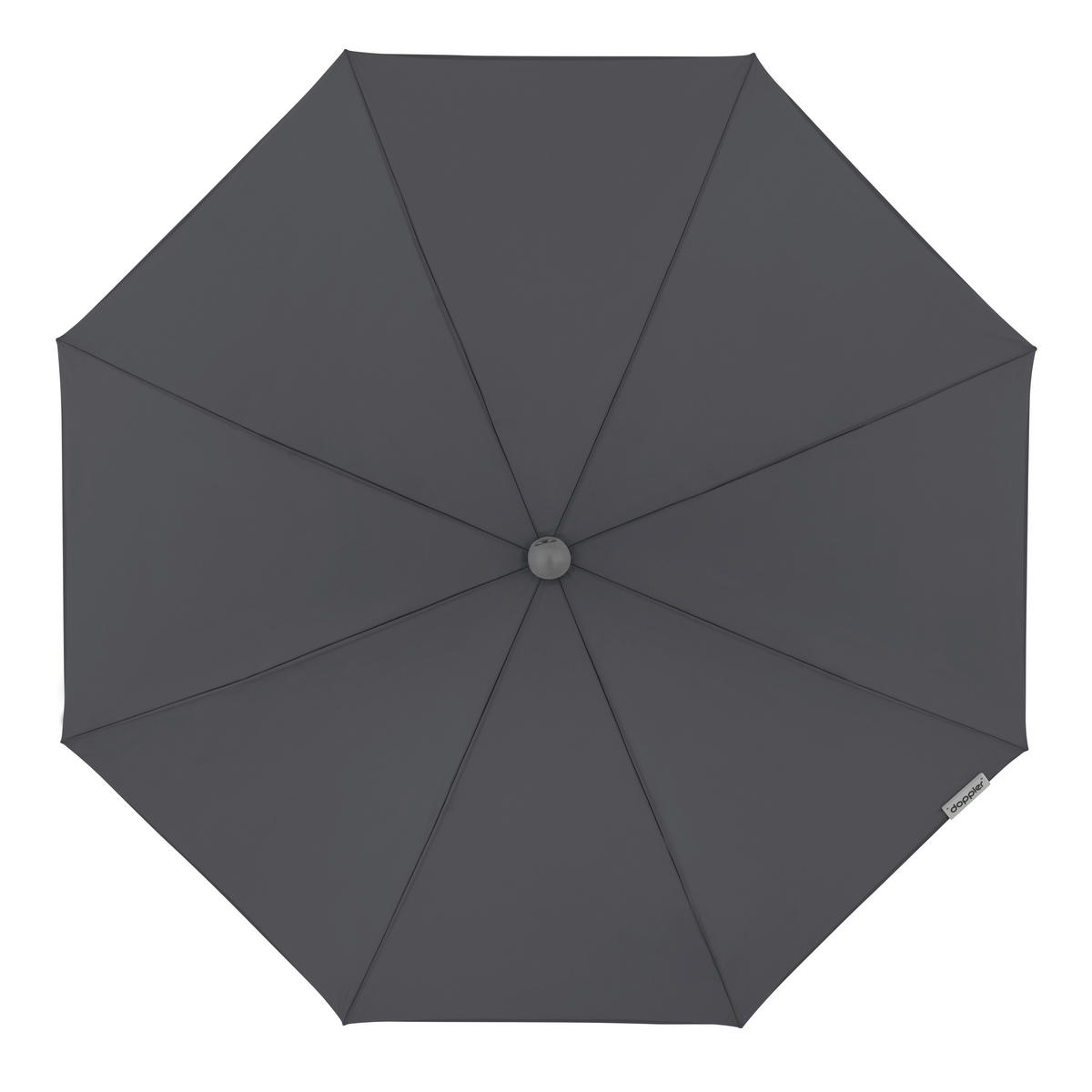 SONNENSCHIRM 200 cm Anthrazit  - Anthrazit/Silberfarben, KONVENTIONELL, Textil/Metall (200/200cm) - Doppler