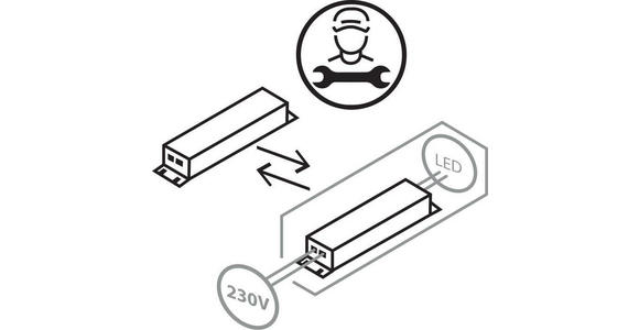 LED-TISCHLEUCHTE 28/38,4 cm   - Schwarz, Design, Glas/Keramik (28/38,4cm) - Dieter Knoll