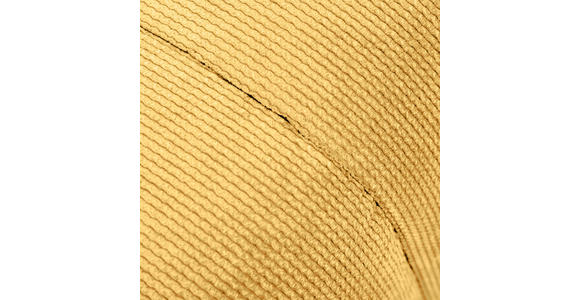 HOCKER in Textil Gelb  - Gelb/Schwarz, Design, Kunststoff/Textil (43/50/43cm) - Novel