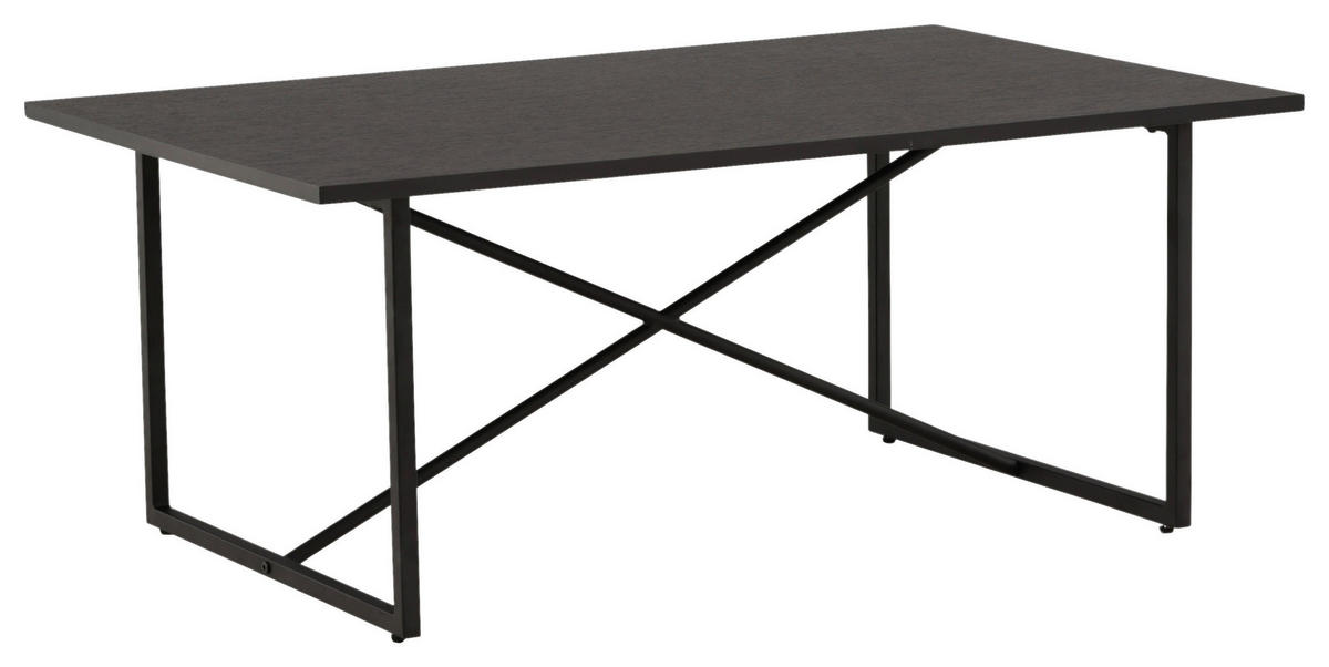 COUCHTISCH 110/70/45 cm rechteckig Schwarz  - Schwarz, Design, Holz/Metall (110/70/45cm) - Livetastic