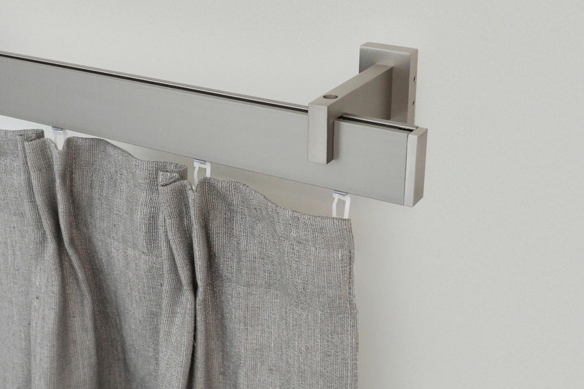 VORHANGSCHIENE  260 cm  - Grau, Basics, Metall (260cm)