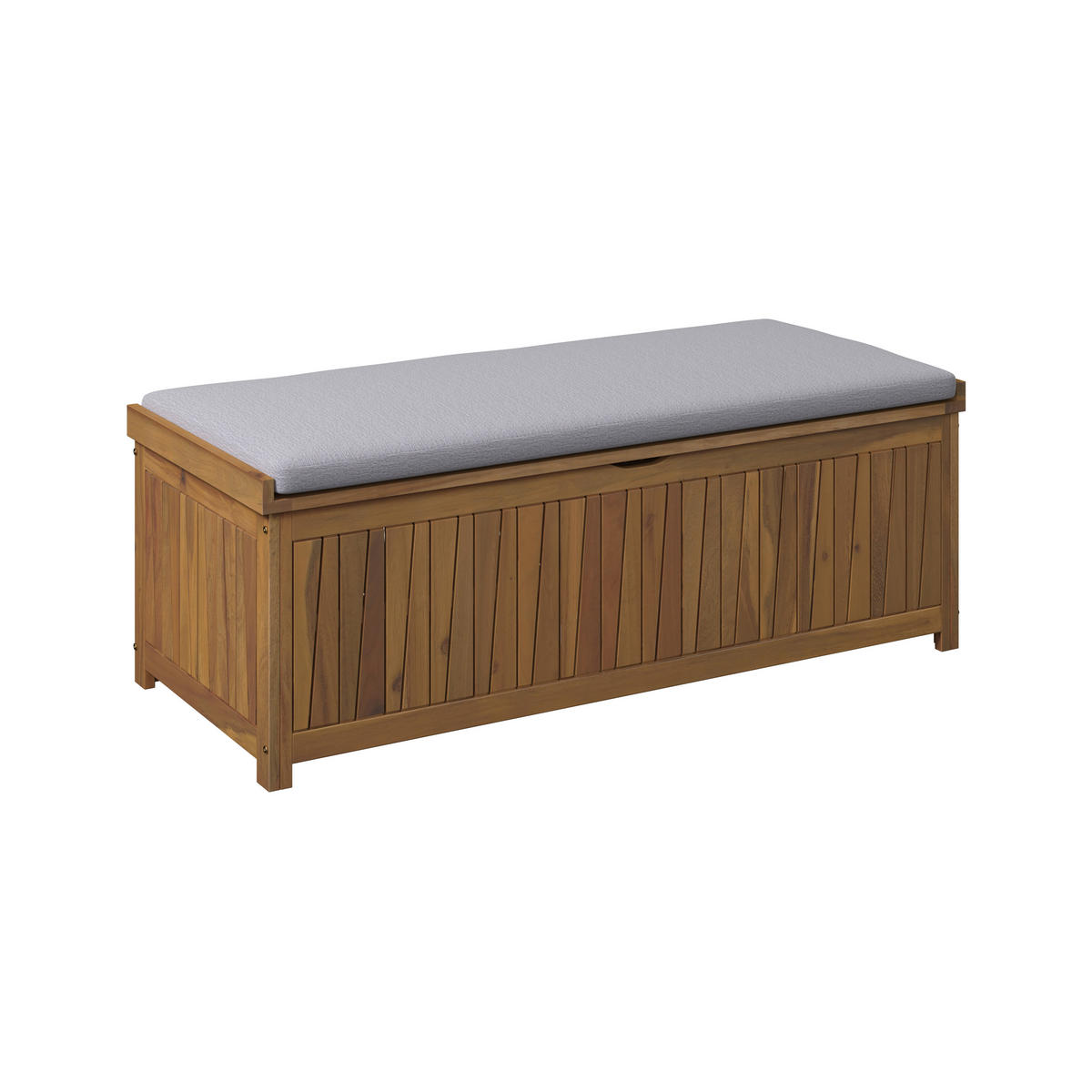 KISSENBOX 140/60/50 cm  - Grau/Akaziefarben, MODERN, Holz/Textil (140/60/50cm) - Ambia Garden