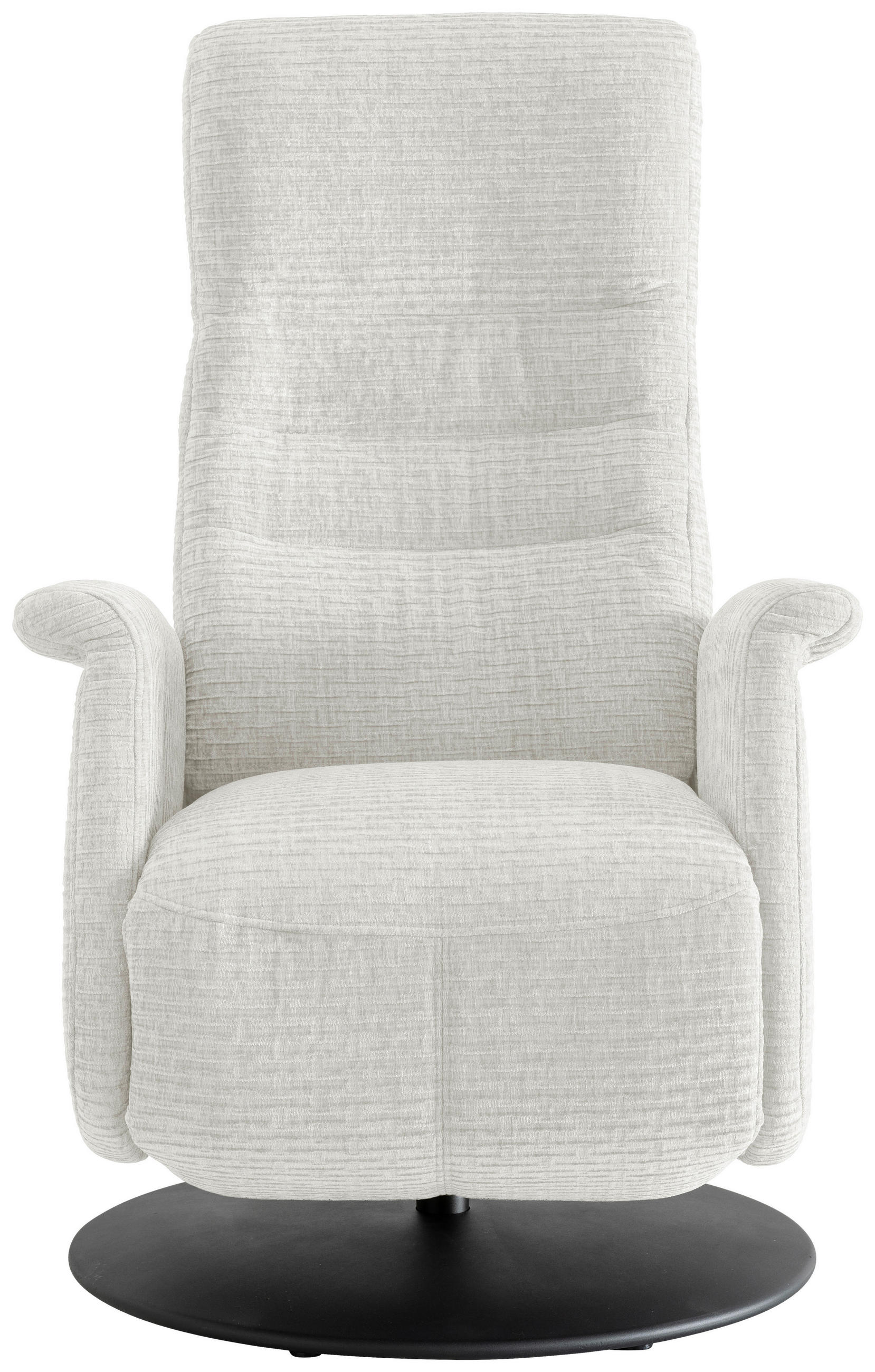 RELAXSESSEL in Textil Weiss  - Weiss/Schwarz, Modern, Textil/Metall (72/118/85-165cm) - Livetastic