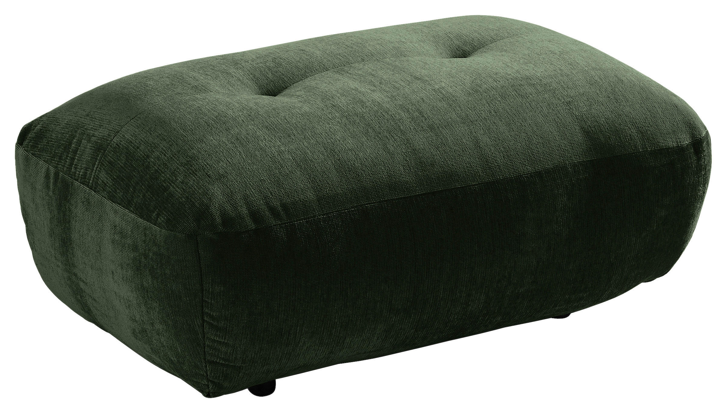 HOCKER in Textil Dunkelgrün  - Dunkelgrün/Schwarz, Modern, Kunststoff/Textil (102/46/65cm) - Trendmanufaktur