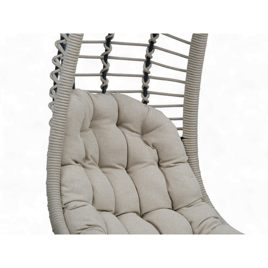 Thumbnail - Hängesessel, Anthrazit, Sand, Metall, Textil, Füllung: Polyester, 95x196x95 cm, wetterbeständig, Gartenmöbel, Hängesesse...