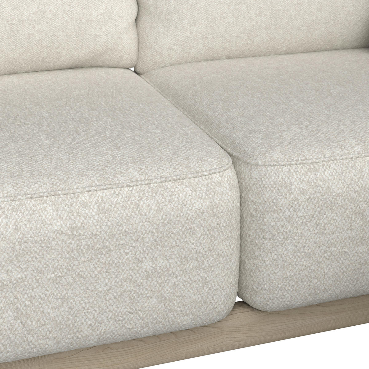 LOUNGEGARNITUR  - Sandfarben/Taupe, Romantik / Landhaus, Holz/Textil (308/264cm) - Diesel