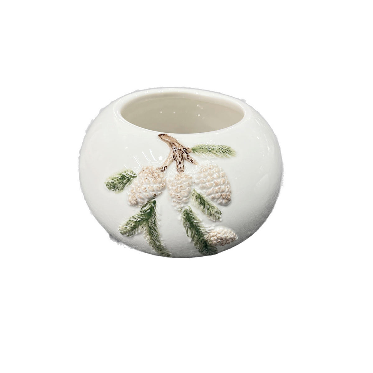 BLUMENTOPF   - Weiß, LIFESTYLE, Keramik (14/8,5cm) - X-Mas