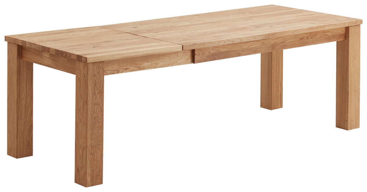 STOL NA IZVLAČENJE  boje hrasta  drvo      - boje hrasta/boje oplemenjenog čelika, Konvencionalno, drvo (160-230/76/90cm)