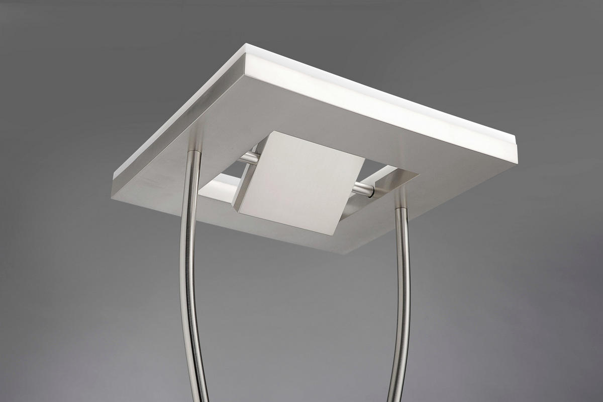 STEHLEUCHTE HELIA 57/57/197,5 cm    - Nickelfarben, Design, Metall (57/57/197,5cm)