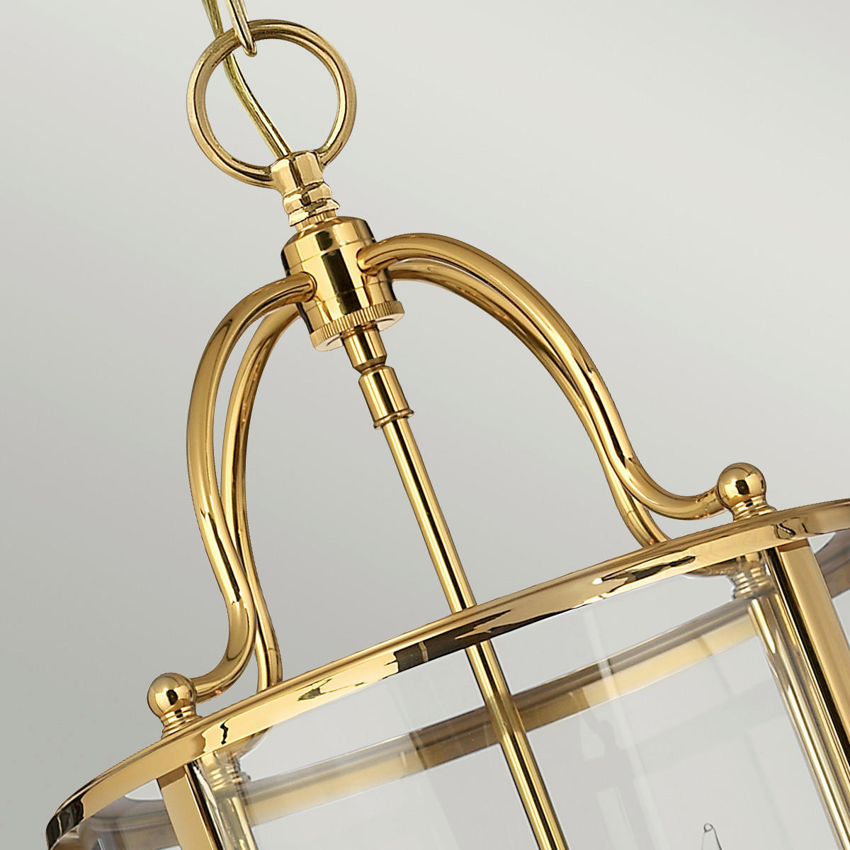 HÄNGELEUCHTE 29.7/61 cm    - Messingfarben, Natur, Glas/Metall (29.7/61cm) - Elstead Lighting