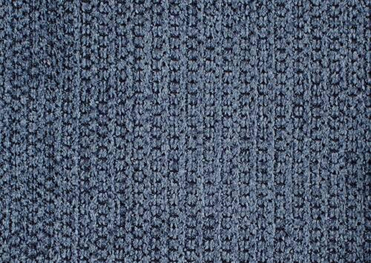 ECKSOFA in Webstoff Blau  - Chromfarben/Blau, Konventionell, Textil/Metall (242/210cm) - Beldomo Style