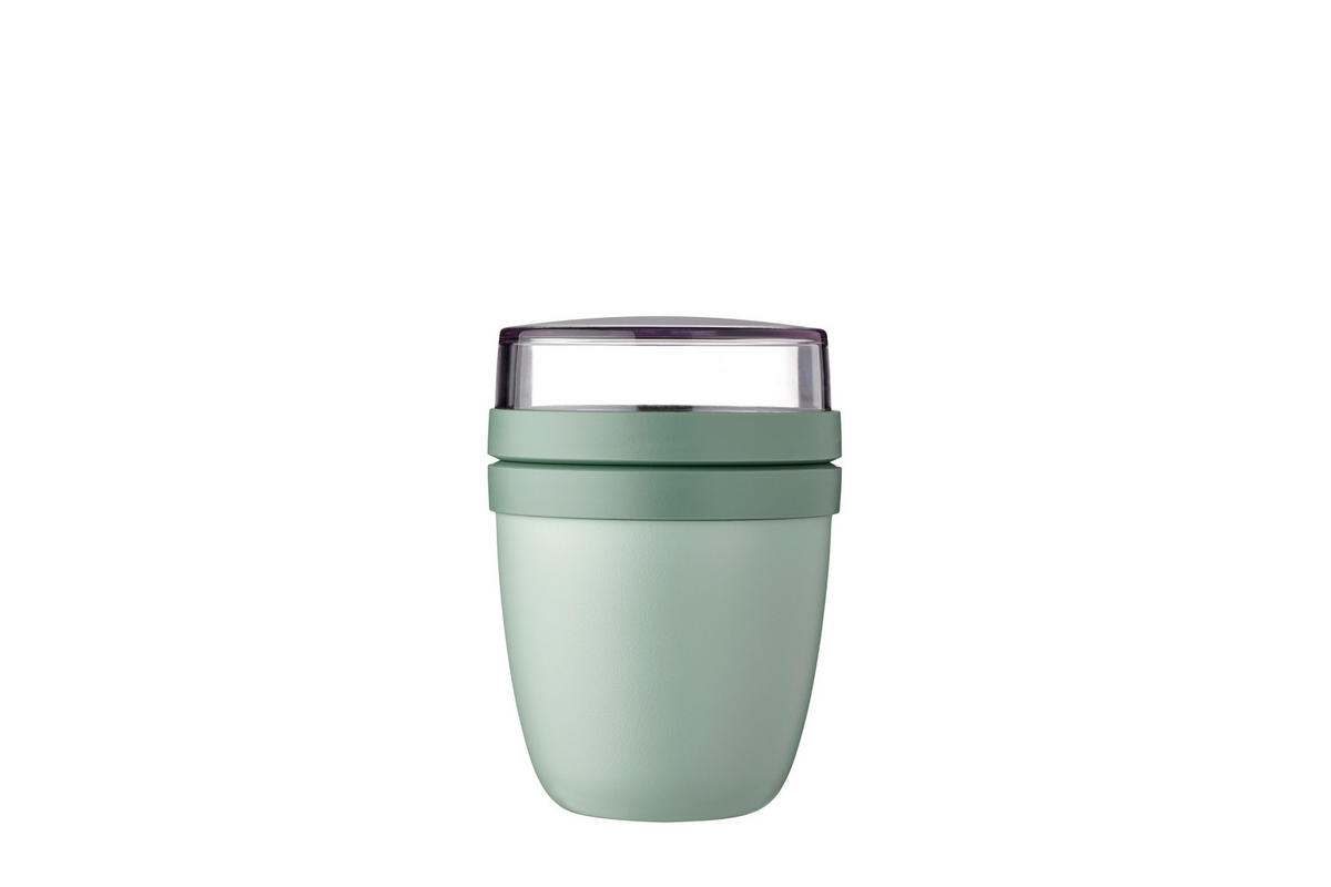 JOGHURTBECHER-TO-GO - Salbeigrün, KONVENTIONELL, Kunststoff (9,1/9,1/12,8cm) - Mepal